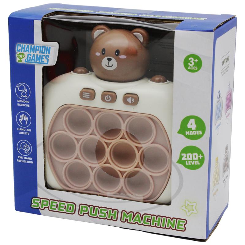 Máy Chơi Game Pop It 200 Cấp Độ Cún Teddy Bear - Champion Games CPGJH04