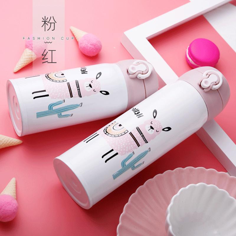 500/350Ml Hoạt Hình Alpaca Giữ Nhiệt Cốc Di Động Dễ Thương Cách Nhiệt Cốc Bình Giữ Nhiệt Chân Không Thép Không Gỉ Nhiệt Bình Tumbler Thermocup