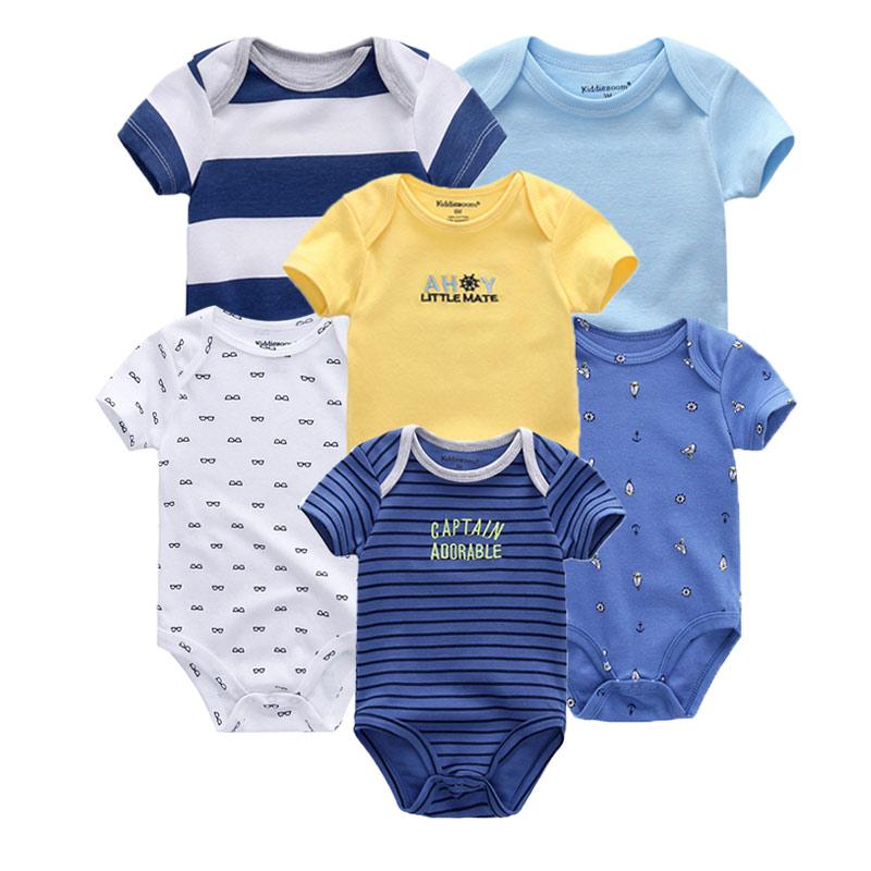 2021 6 Cái/bộ Unisex Sơ Sinh Bé Trai Quần Áo Kỳ Lân Cotton Bé Gái Quần Áo Hoạt Hình Bé Gái Quần Áo Liền Quần Bodysuits