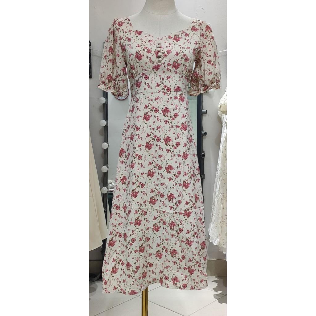 Đầm đôi hoa nhí hồng