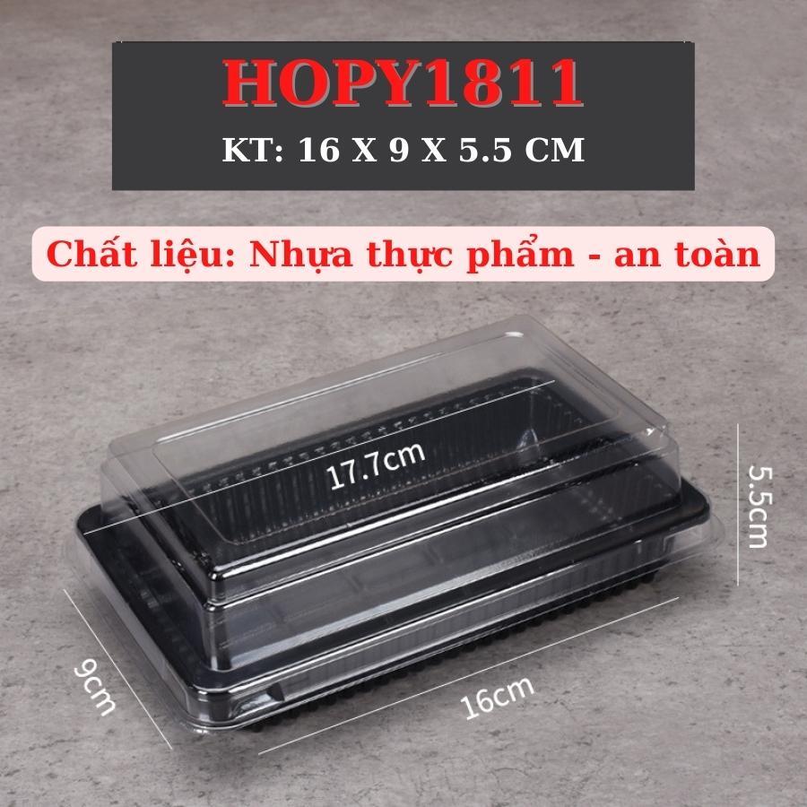 Hộp Nhựa Đựng Bánh Mousse Hình Chữ nhật Cao Cấp - HOPY1811