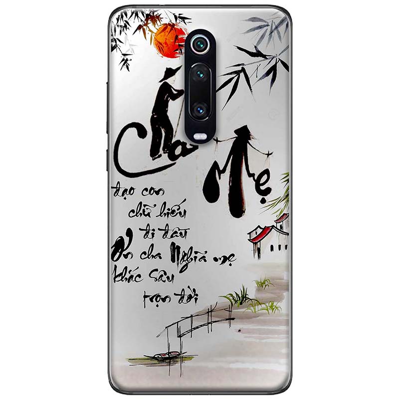 Ốp lưng dành cho Xiaomi Mi 9T mẫu Thư pháp cha mẹ
