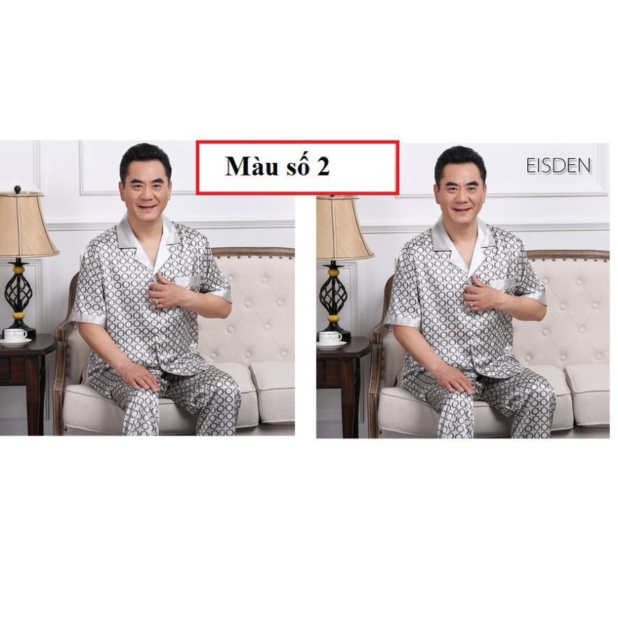 Bộ pyzama ngắn tay mặc nhà nam trung niên_hàng sẵn có