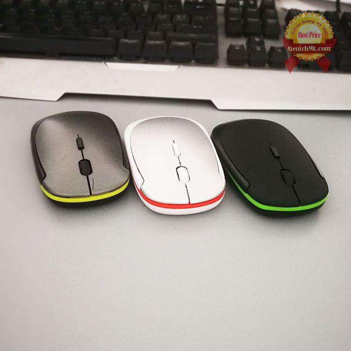 Chuột quang không dây siêu mỏng wireless mouse 2.4GHz có nút chỉnh DPI (Mỏng 2cm)