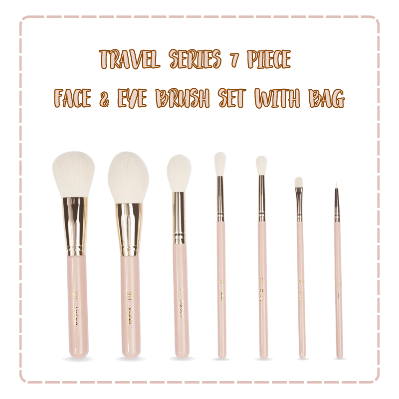 Bộ Cọ Trang Điểm BH Travel Series 7 Piece Face &amp; Eye Brush Set With Bag