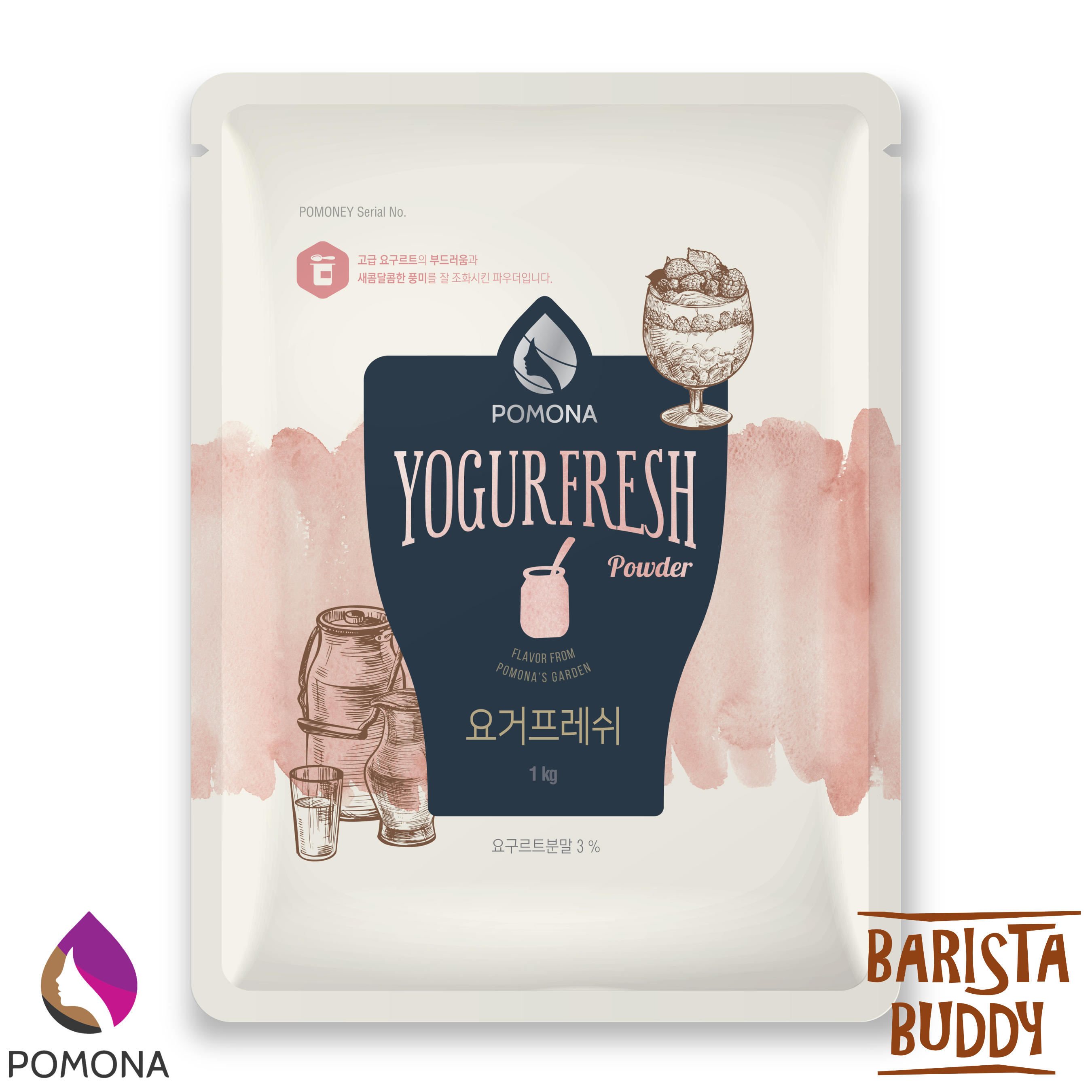 BỘT POMONA VỊ SỮA CHUA (BỊCH 1KG) NGUYÊN LIỆU PHA CHẾ