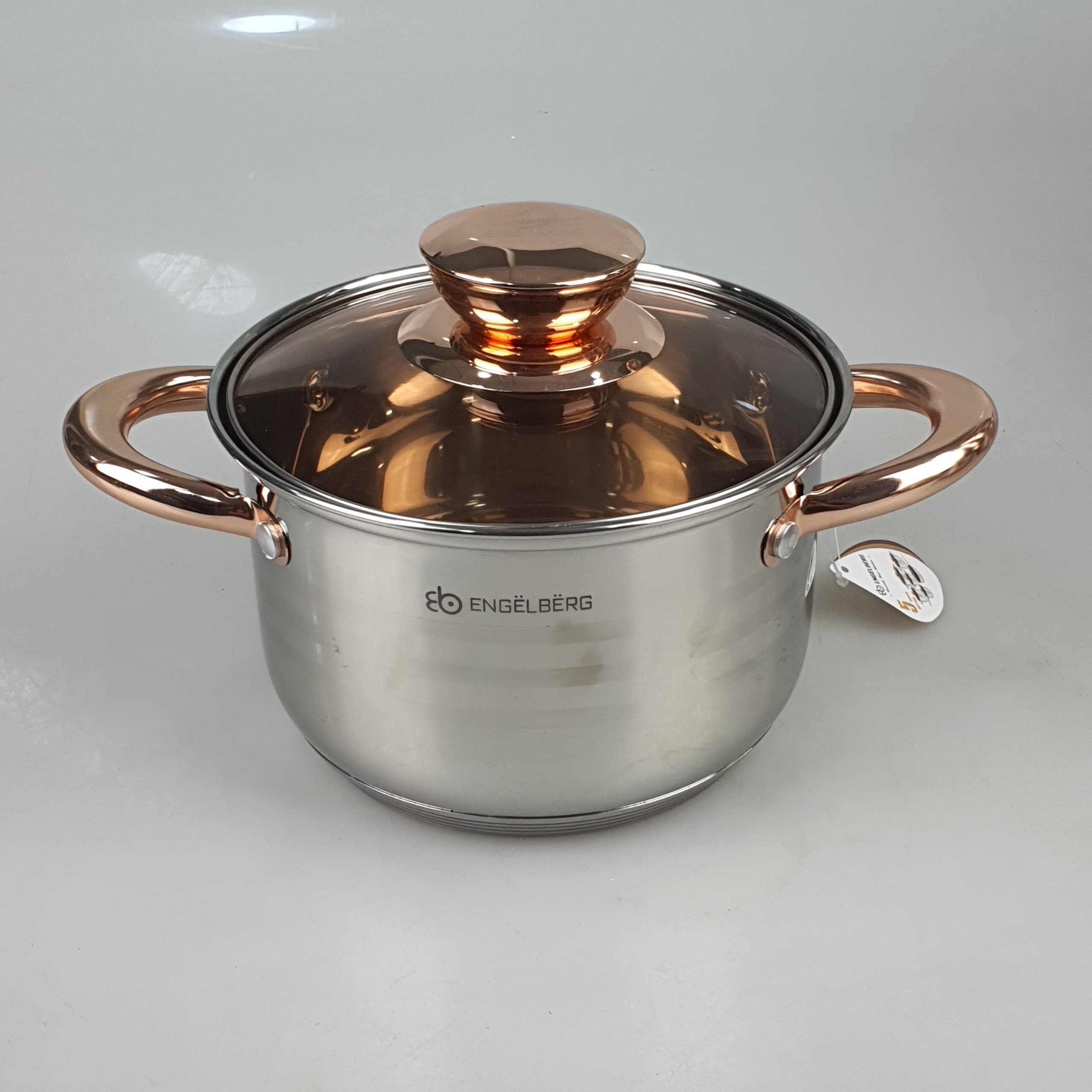 Set Bộ nồi Đức 5 đáy gồm 6 món lắp hợp kim vàng dùng cho mọi loại bếp điện, bếp từ, bếp ga