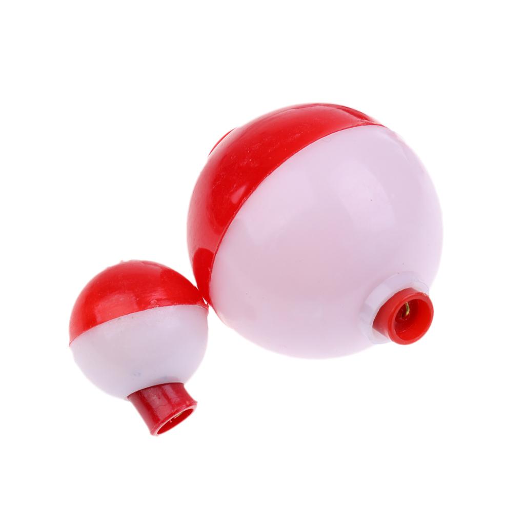 12x Red and White Push-Button Fishing Floats Bobber ABS Fishing Float Tackle