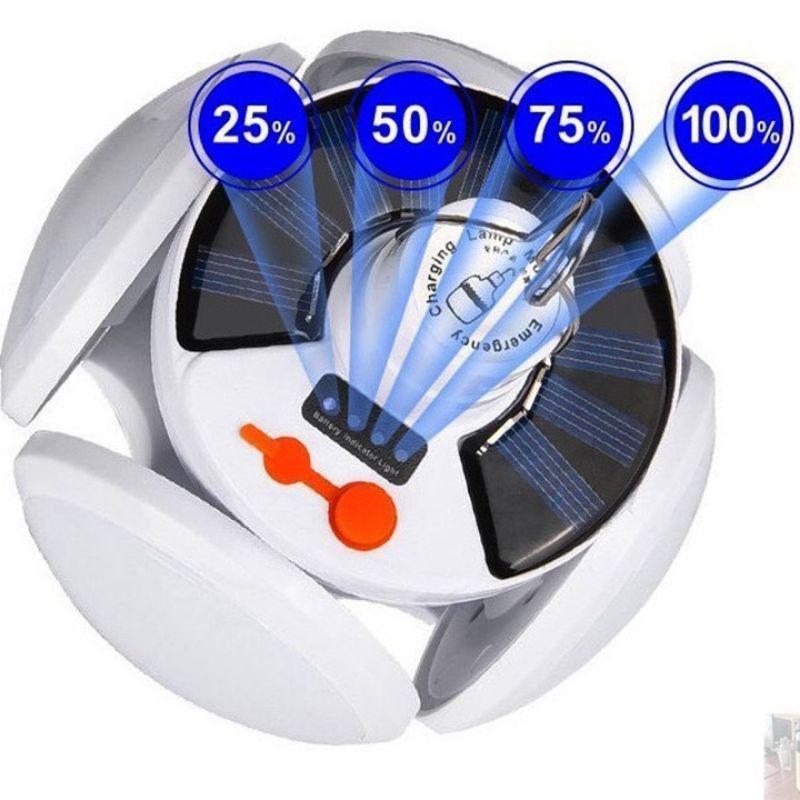 Bóng đèn tích điện 4 cánh có tấm pin năng lượng mặt trời sử dụng từ 6 đến 8 tiếng