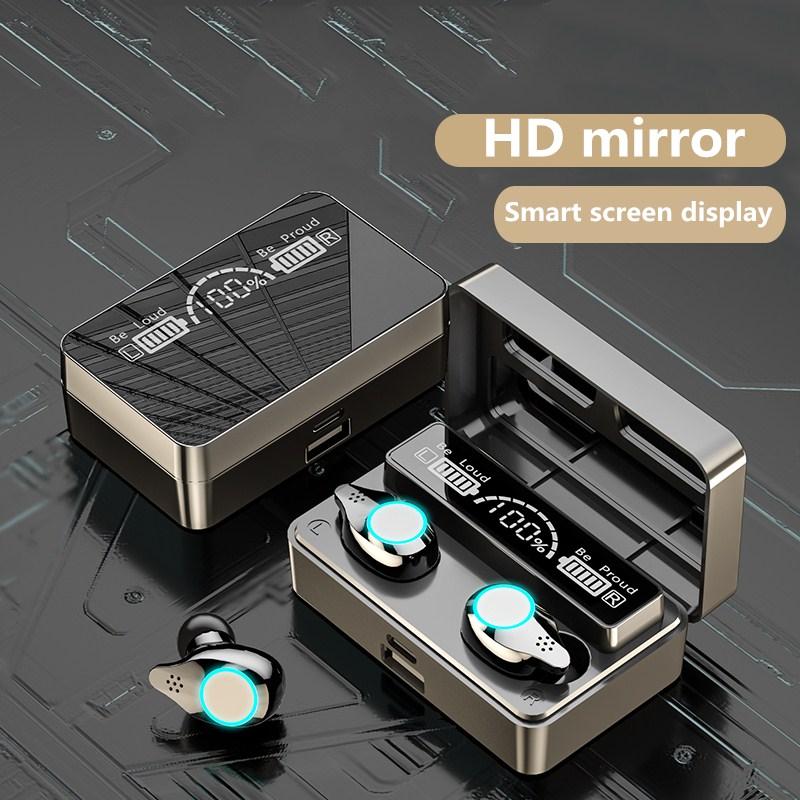 Bluetooth TWS Tai Nghe Nhét Tai Không Dây Tai Nghe 9D Stereo Tai Nghe Nhét Tai Thể Thao Chống Thấm Nước Tai Nghe Có Micro Sạc Hộp
