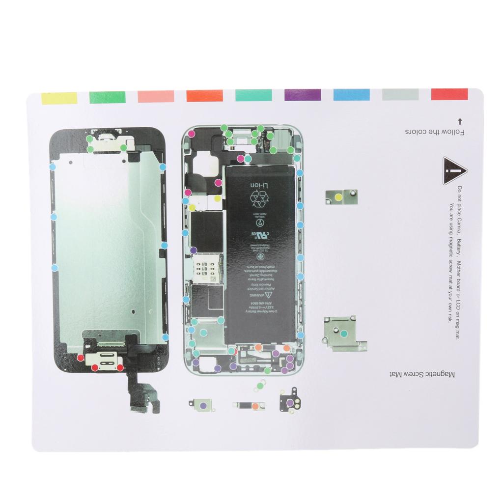 Professional Magnetic Pad with Screws Mapping Project Mat Pad Guide Tool Cell Phone Dissemble Tool Repairing Tool Kit for iPhone 6 6s