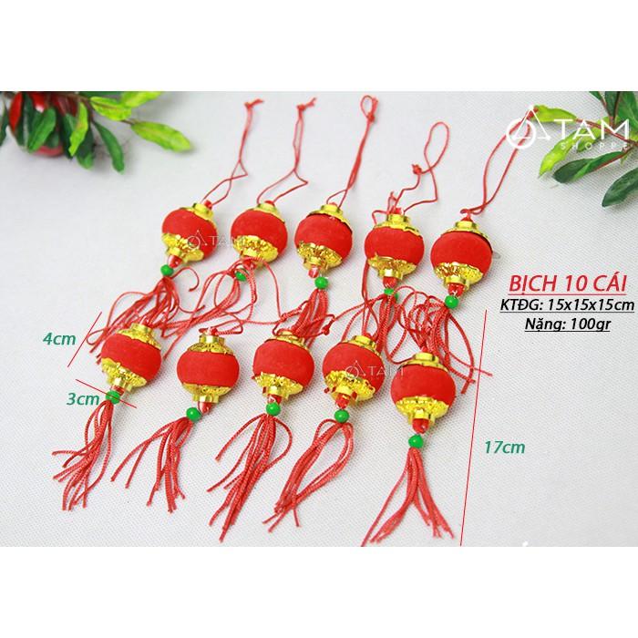 Set 10 dây lồng đèn đỏ treo cây mai đào Tết T-PKTMD-49