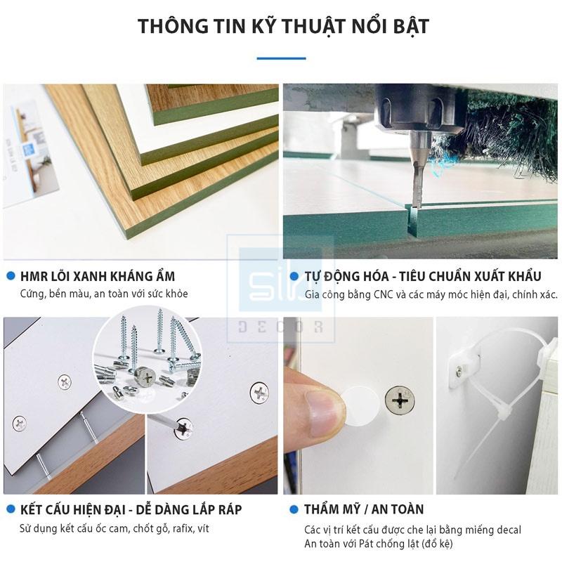 Bàn Làm Việc, Học Tập SIB Decor Kết Hợp Tủ Sách Nhiều Ngăn Đa Năng