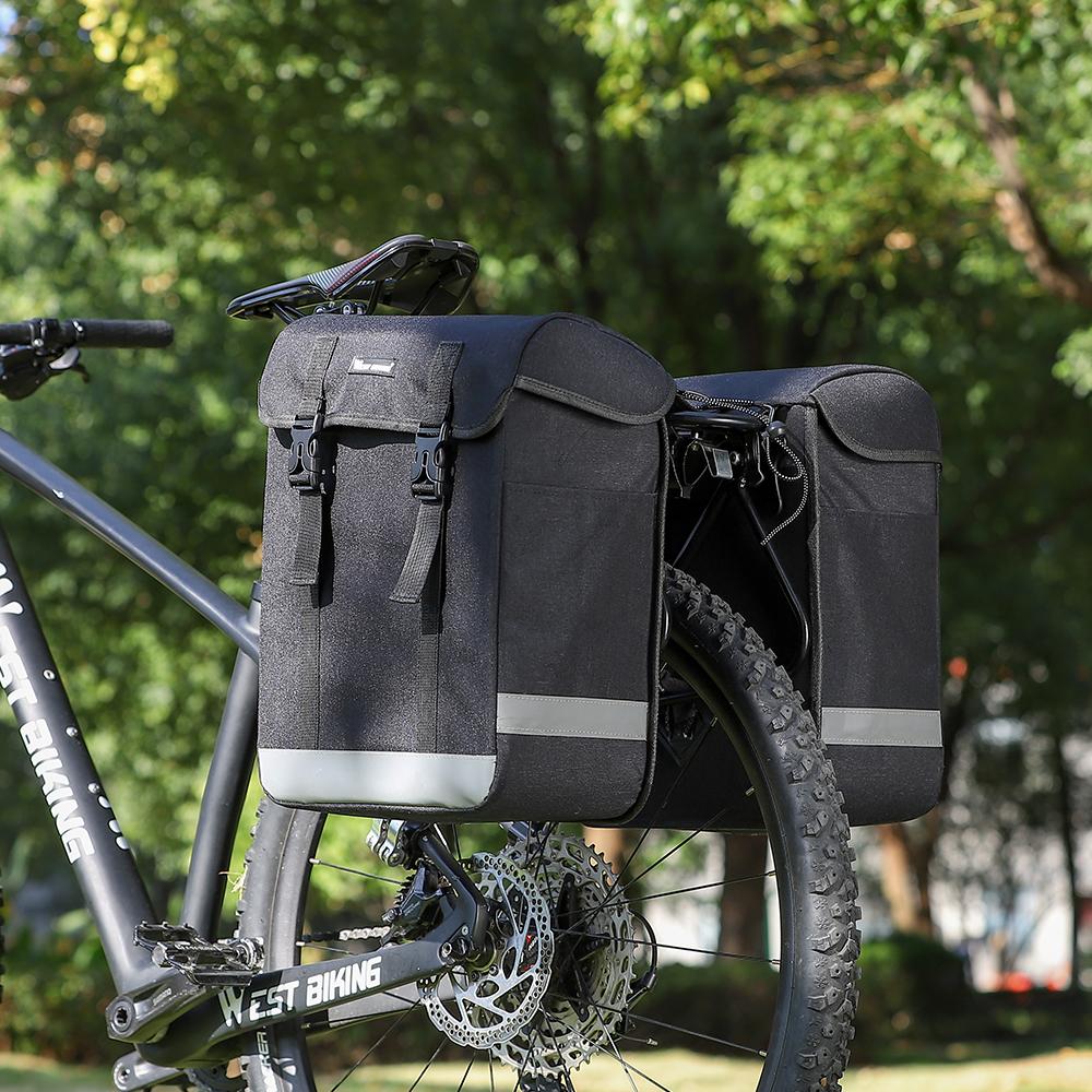 WEST BIKING Bike Rear Seats Bag Bicycle Riding Storage Bag Large Capacity Bicycle Rack Seats Trunk Bags Travel Luggage Cycling Bag