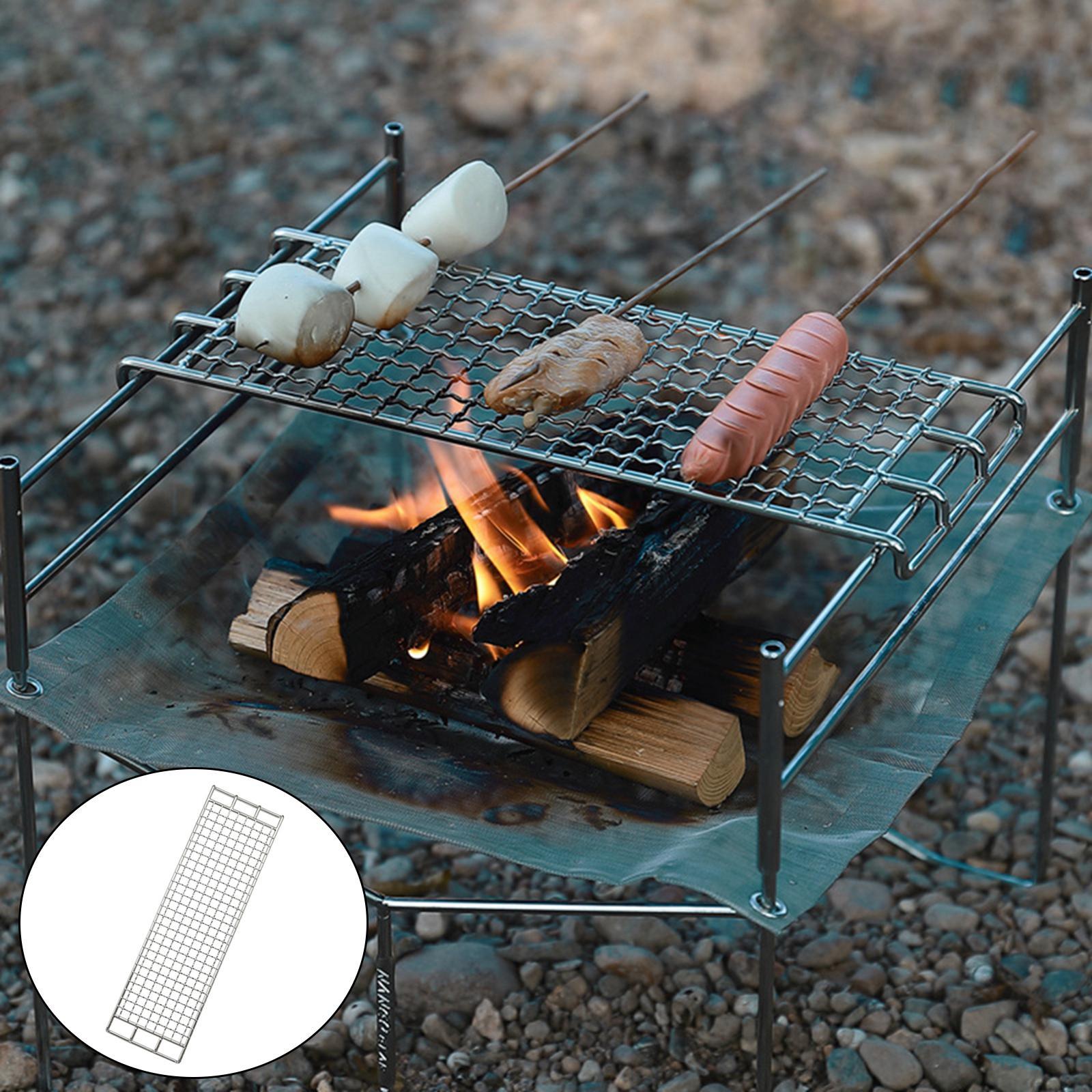 2pcs Barbecue Grill Net Grilling Basket Grid Grate Mesh Rack Outdoor Camping