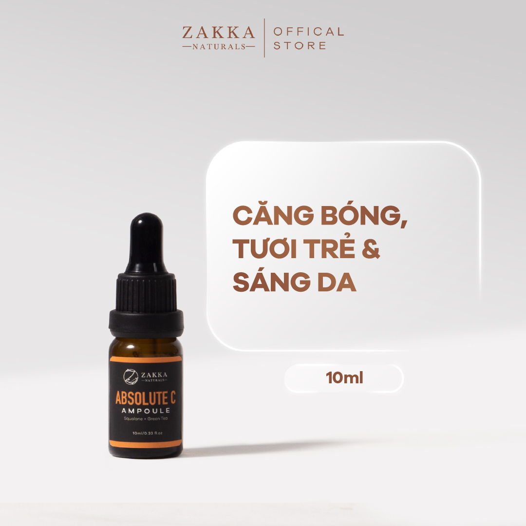 Tinh Chất (Ampoule) Vitamin C Zakka Naturals Đều Màu Da, Chống Lão Hóa Absolute C Ampoule 10ml