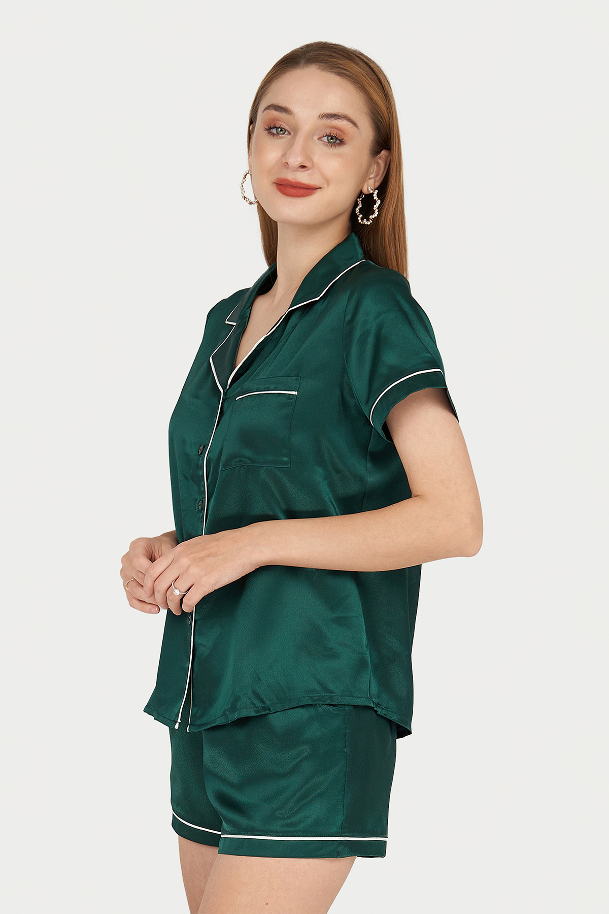 Bộ ngủ short pijama VERA satin tay ngắn - 0129