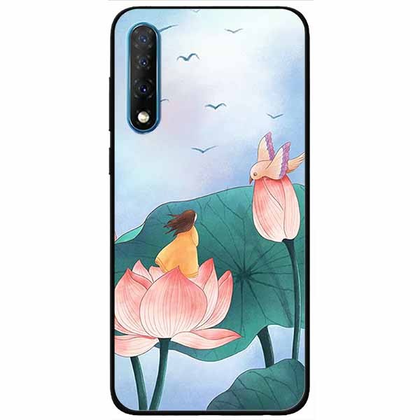 Ốp lưng dành cho Vsmart Live mẫu Cô Bé Và Chú Chim