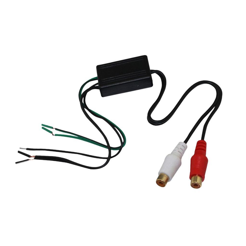 2pcs Car Audio Stereo Speaker Wire To Rca Adapter Out High To Low Converter