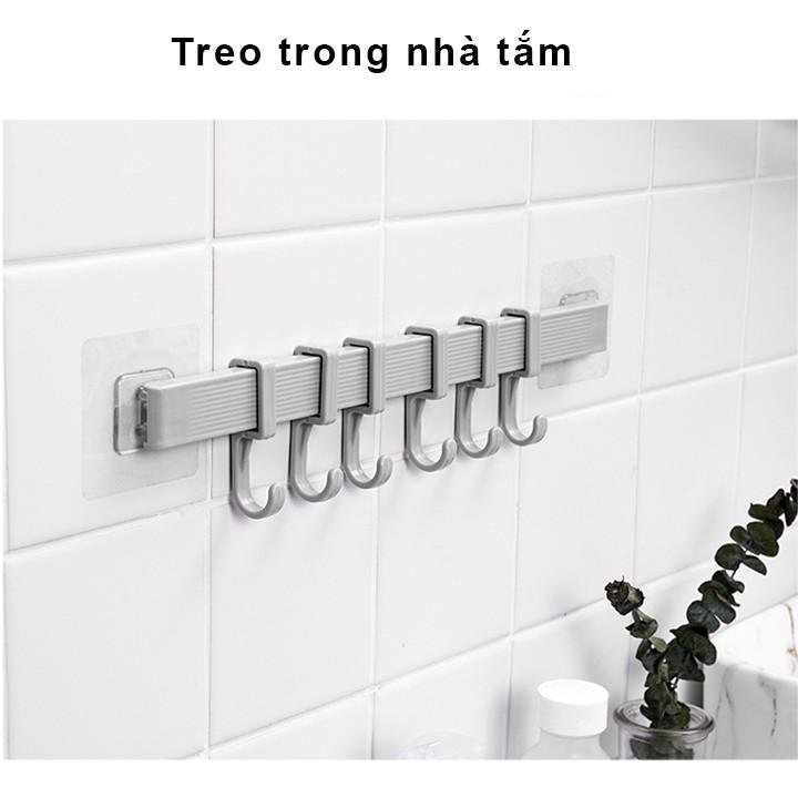 Thanh treo 6 móc dán tường không cần khoan đục br00480