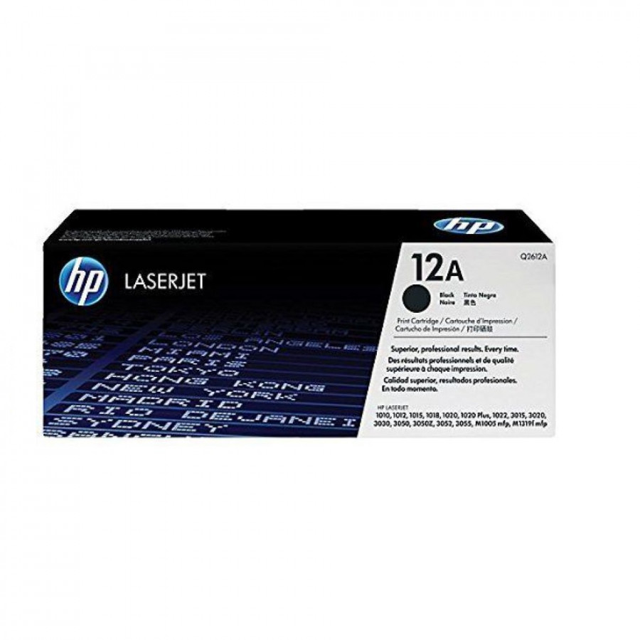 HP 12A Black Original LaserJet Toner Cartridge (Q2612A) -Hàng chính hãng