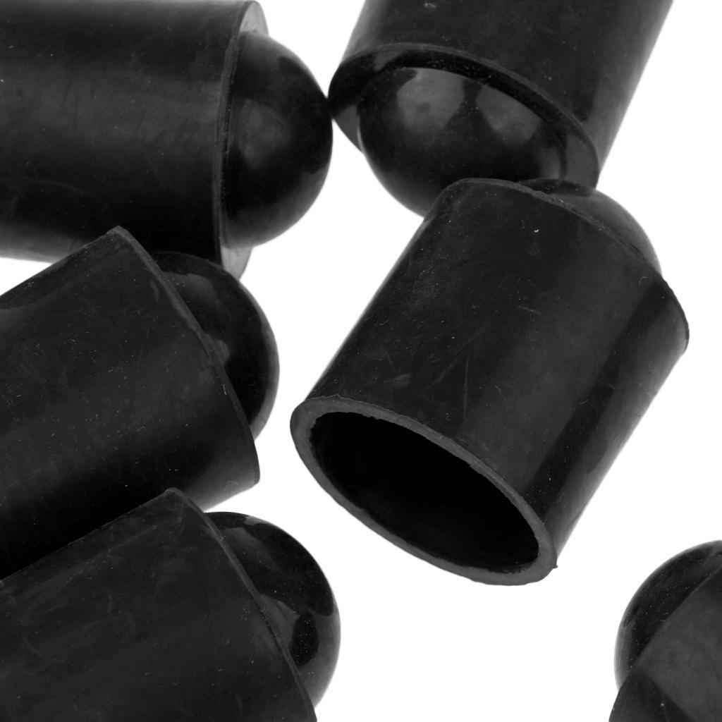 Pack of 10 Pool Cue Tip Protector with Billiard Table Brush Cleaner
