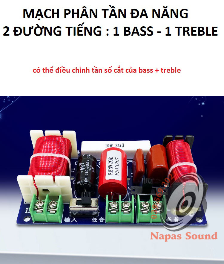 BỘ 1 CÁI MẠCH PHÂN TẦN 2 LOA WEAH204 - CÓ ÂM BASS VÀ TRÉP - MẠCH PHÂN TẦN 2 ĐƯỜNG TIẾNG