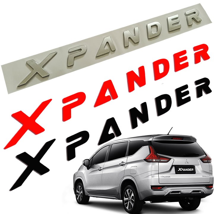 Logo Chữ nổi XPANDER tem dán nắp Capo ô tô Mitsubishi Xpander