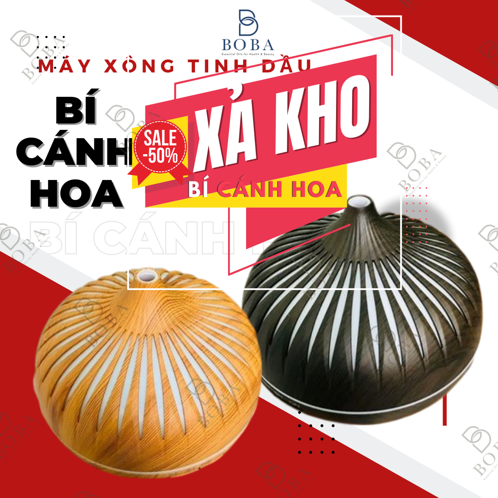 XẢ KHO Máy Khuếch Tán Tinh Dầu Bí Cánh Hoa, Bí Kẻ Xông Hương Thơm, Giảm Căng Thẳng, Thơm Phòng - BOBA NATURALS