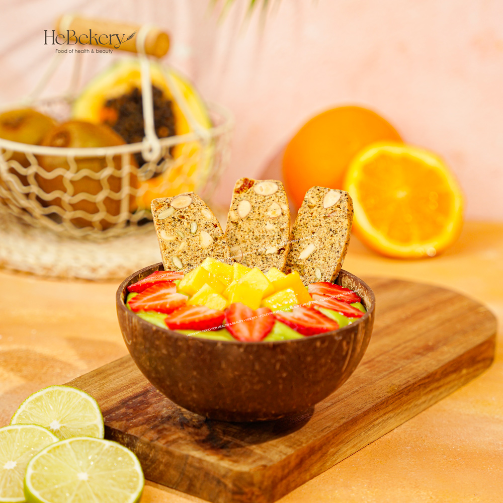 Bánh BISCOTTI Nguyên Cám Ăn Kiêng Lành Mạnh - Bánh Ngũ Cốc Giảm Cân Healthy - Vị Trái Cây Nhiệt Đới