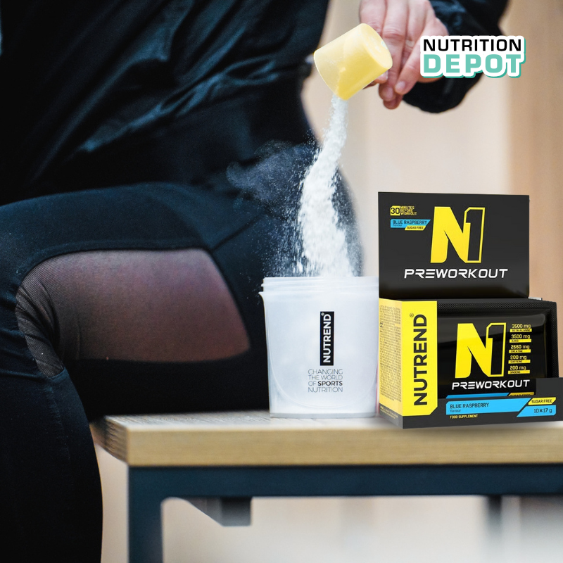 Thực phẩm bổ sung năng lượng trước khi luyện tập Nutrend N1 Strong Stimulating Pre-Workout - (Box 10 packs ) - Nutrition Depot Vietnam