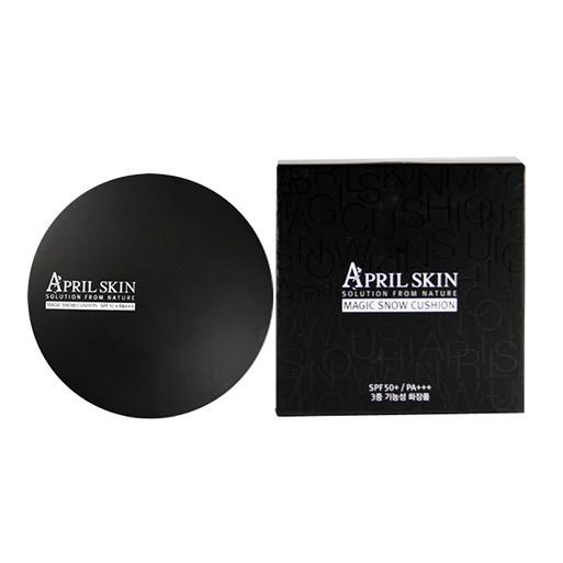 Phấn nước April Skin Magic Snow Cushion Hàng Hàn Quốc 15g (Mọi loại da) - hộp đen