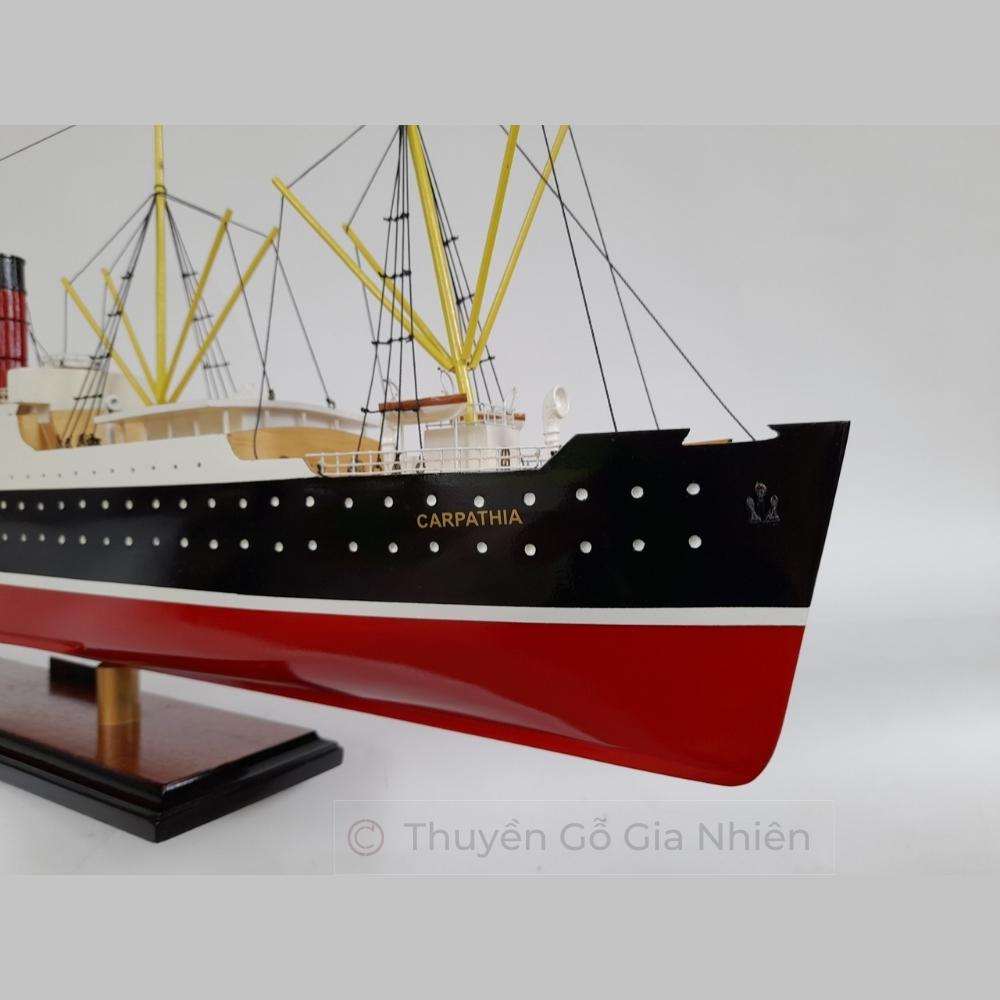 Mô Hình Thuyền Gỗ Phong Thủy Dạng Thuyền Du Lịch RMS CARPATHIA Chính Hãng Hàng Xuất Khẩu Chất Lượng Cao
