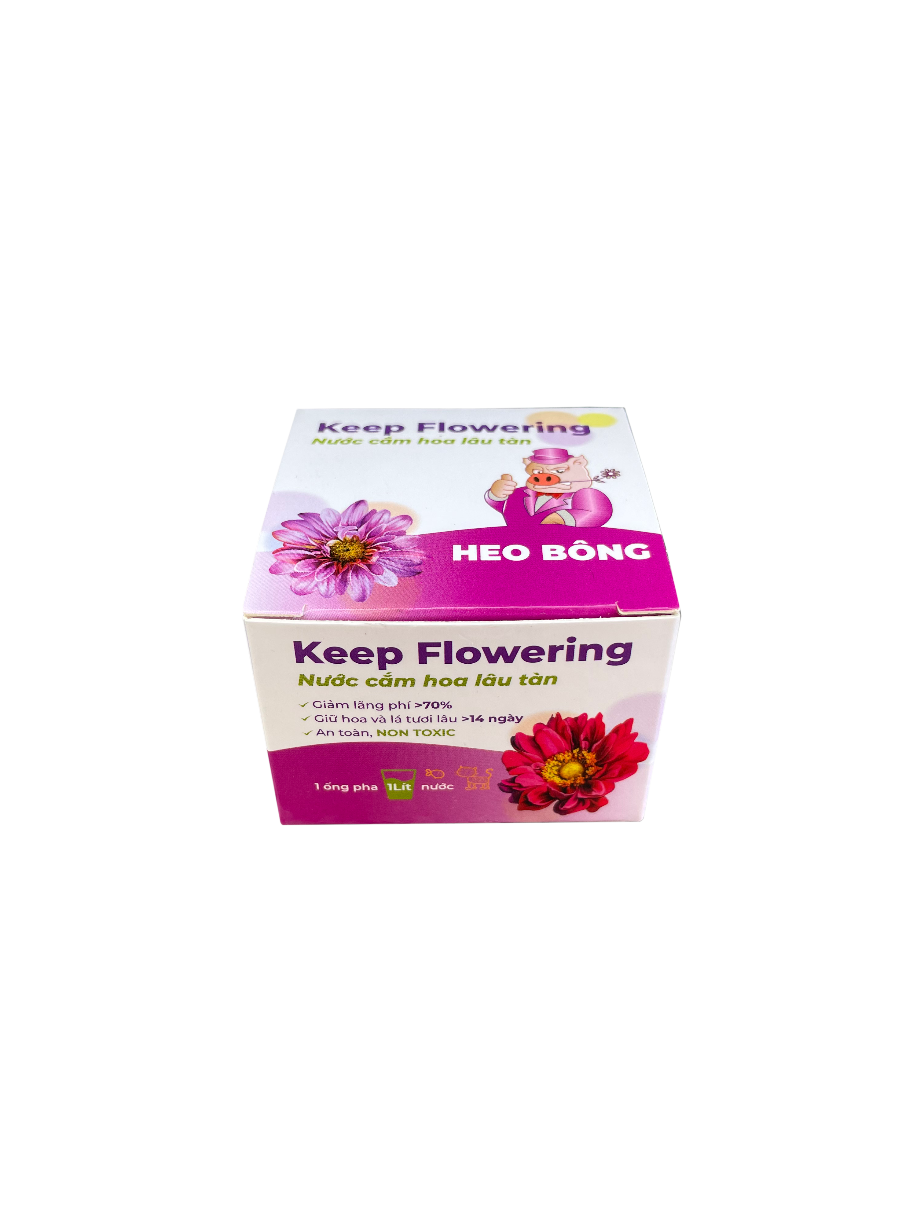 Nước cắm hoa lâu tàn Keep Flowering - An toàn tuyệt đối - 1 Ống pha 1L