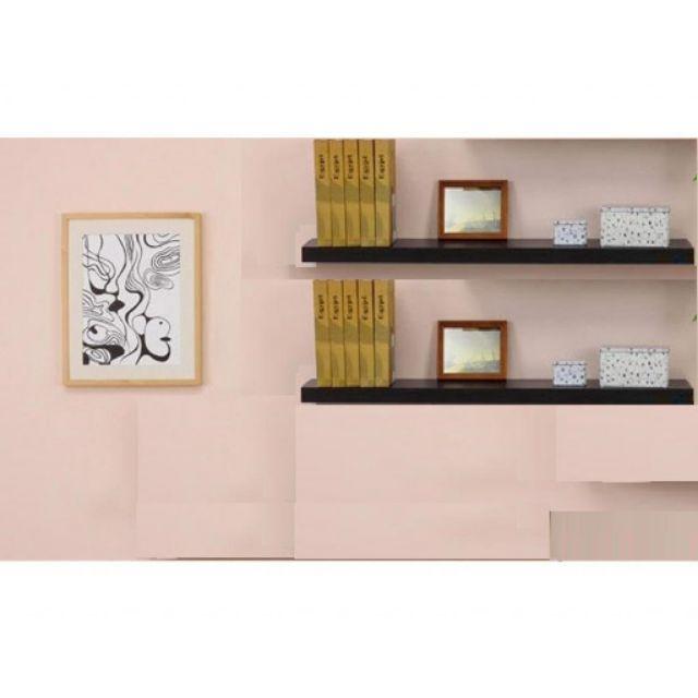 Kệ trang trí gỗ MDF lõi xanh 2 thanh dài 40 hoặc 50 hoặc 60x15 trắng,đen