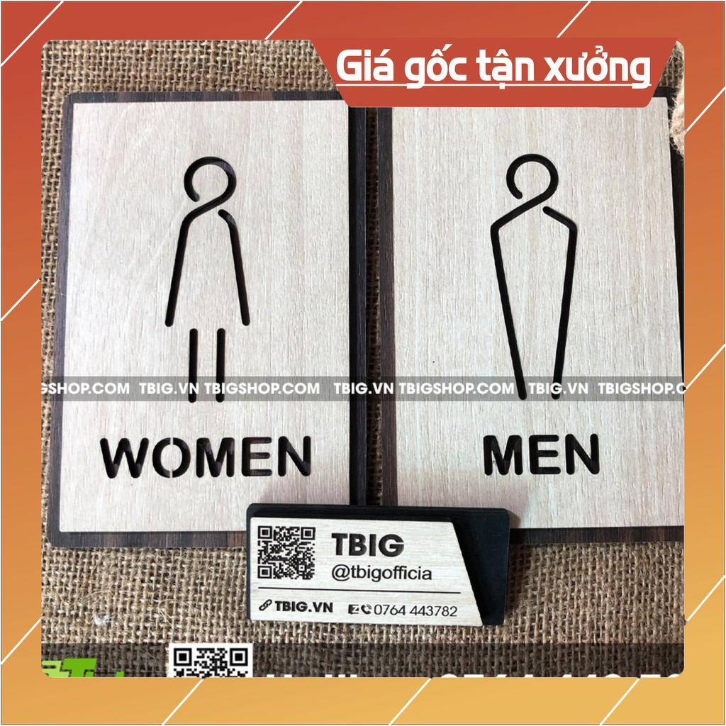 Bảng Men - Women 2 lớp bằng gỗ cắt laser