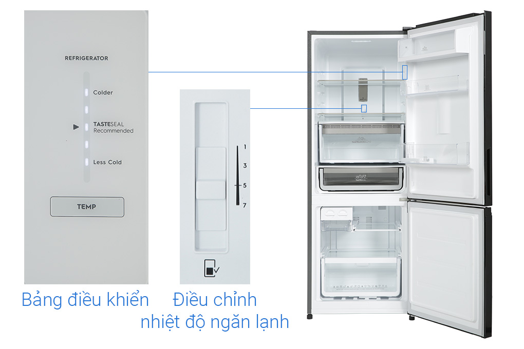 Tủ lạnh Electrolux Inverter 308 Lít EBB3402K-H - Hàng chính hãng - Giao HCM và 1 số tỉnh thành