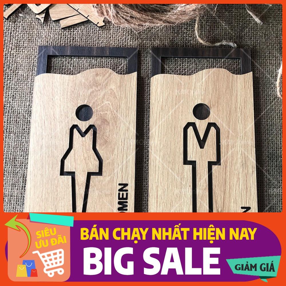 Bảng toilet gỗ decor vintage (Men – Women) thiết kế sang trọng cao cấp