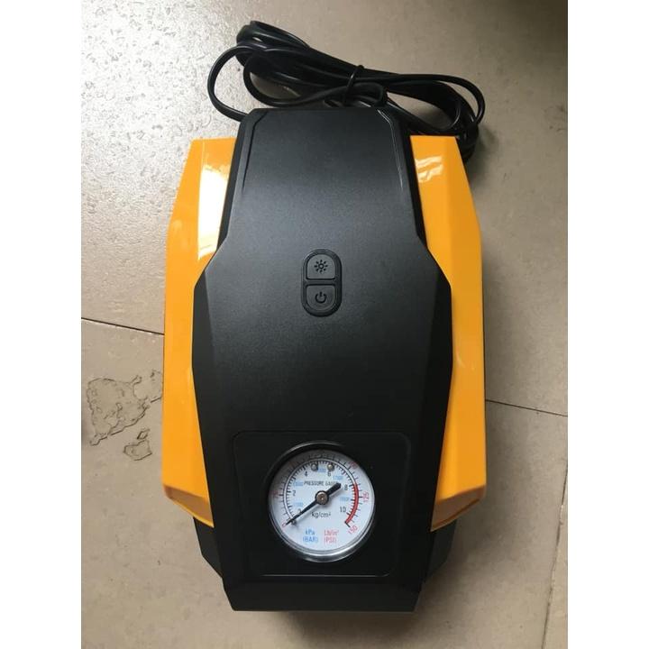 Bơm Xe Ô Tô - Bơm Lốp Ô Tô  1 Xi Lanh Có Đèn Phù Hợp Xe 4-7, Xe Tải Loại Nhỏ 1 Tấn