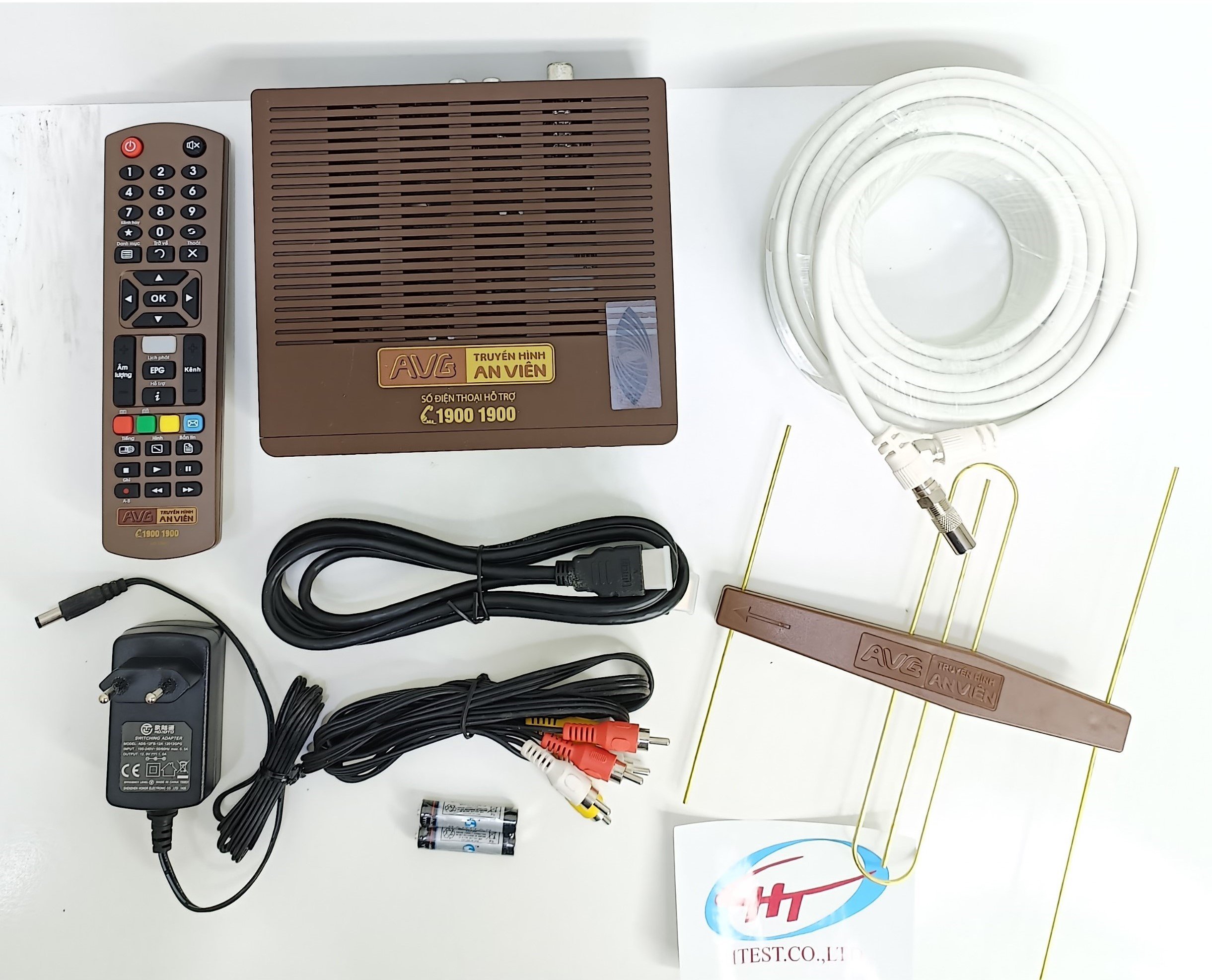 Đầu thu truyền hình số mặt đất AVG trọn bộ anten khuếch đại AVG ,Dây 15 mét, Hàng Chính Hãng.