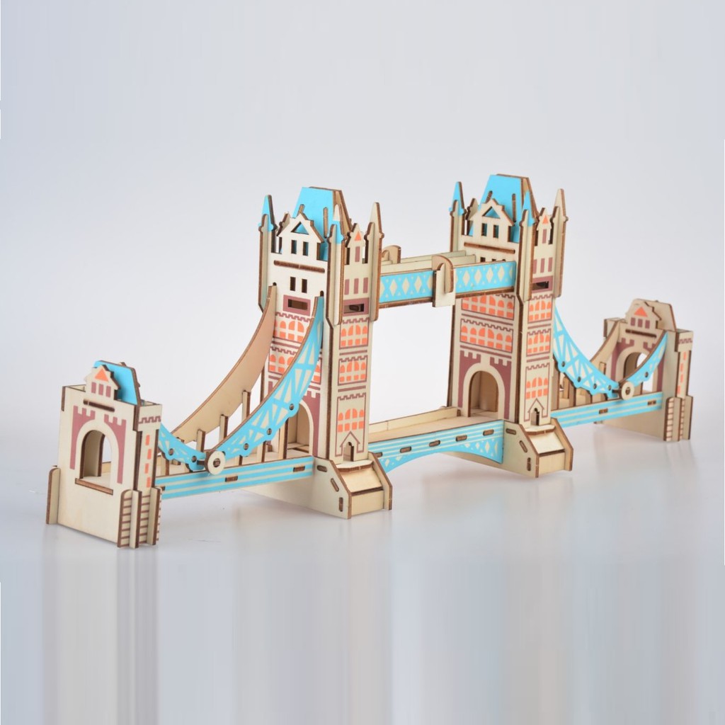 Đồ chơi lắp ráp gỗ 3D Mô hình Tower Bridge Laser