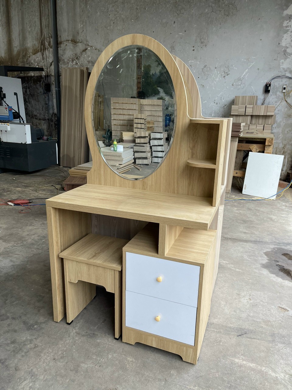 Bàn trang điểm MDF phủ melamine ngang 1M chống xước nhiều mẫu