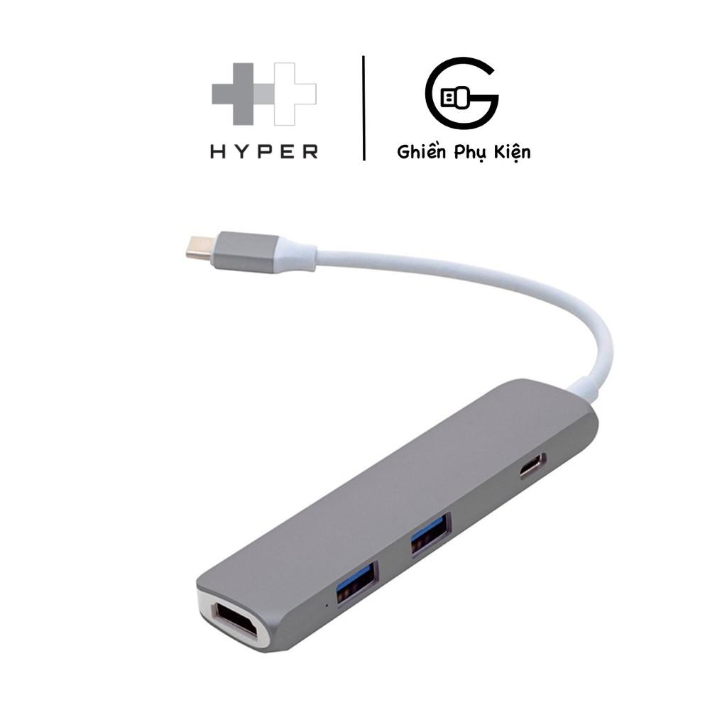 Cổng Chuyển HyperDrive HDMI 4K USB-C Hub for MacBook, PC &amp;amp; Devices - Hàng Chính Hãng