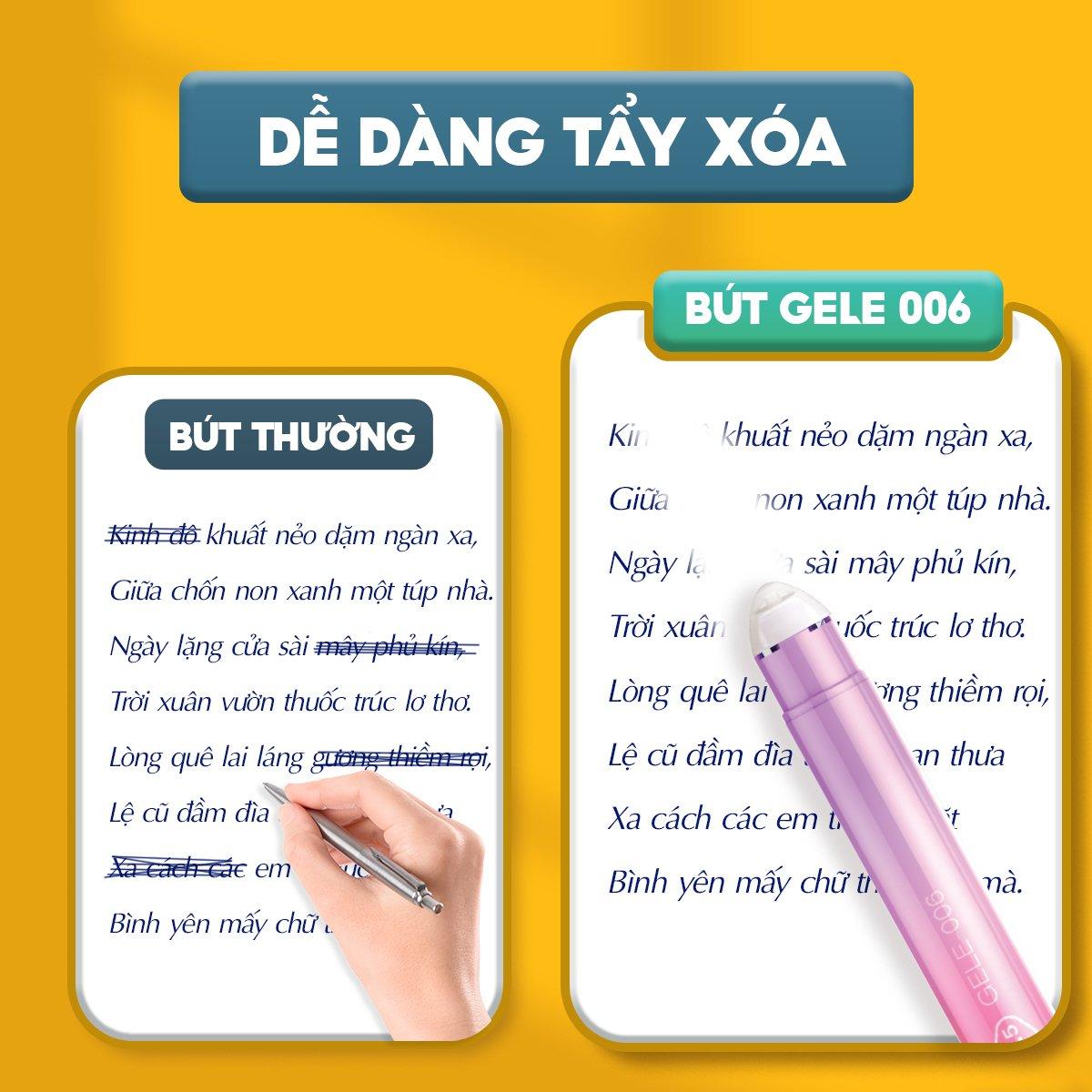 Combo 5/10/20 Bút gel xóa được Mazzic Thiên Long GELE-006