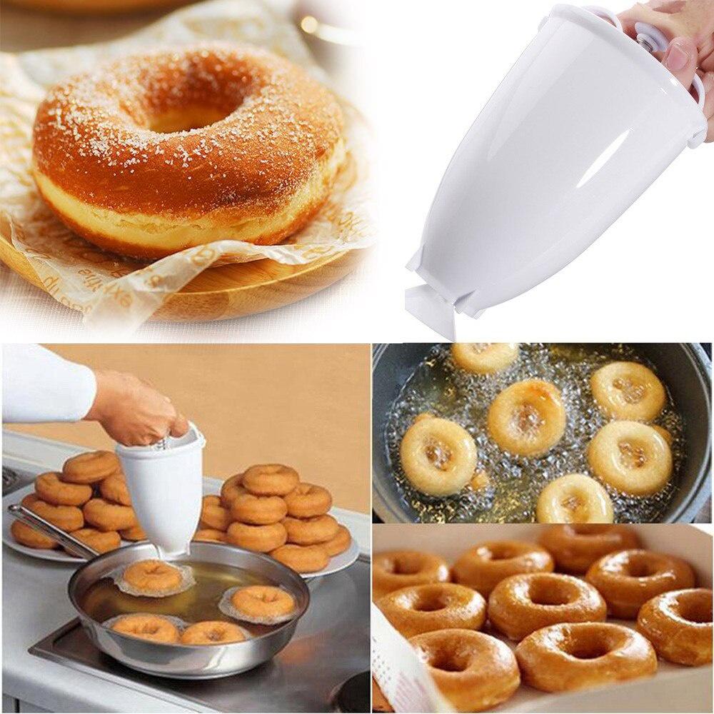 Plastic Doughnut Maker Machine Mold DIY Tool Kitchen Pastry Making Bake Ware Creative Plastic Donut Donut Maker Molding Tool