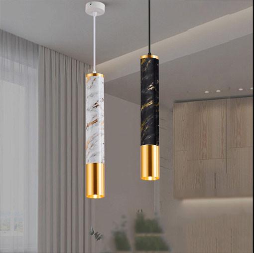 Đèn thả ống trụ miệng vàng sang trọng An An Decor THCN 128-21