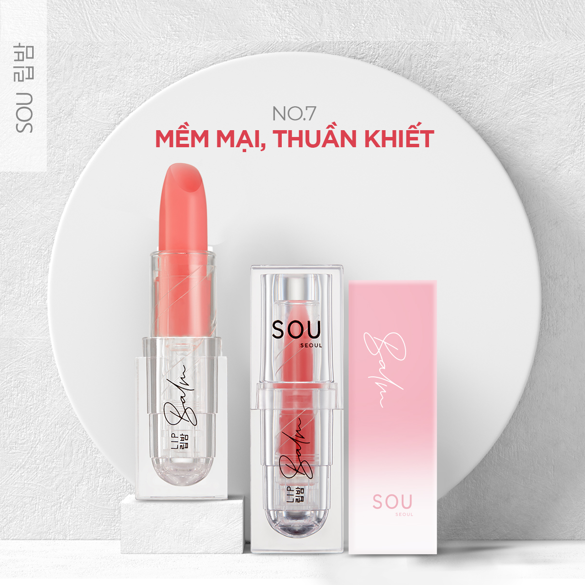 Son Dưỡng Môi SOU - Lip-Balm 5g, dưỡng môi, giảm thâm môi