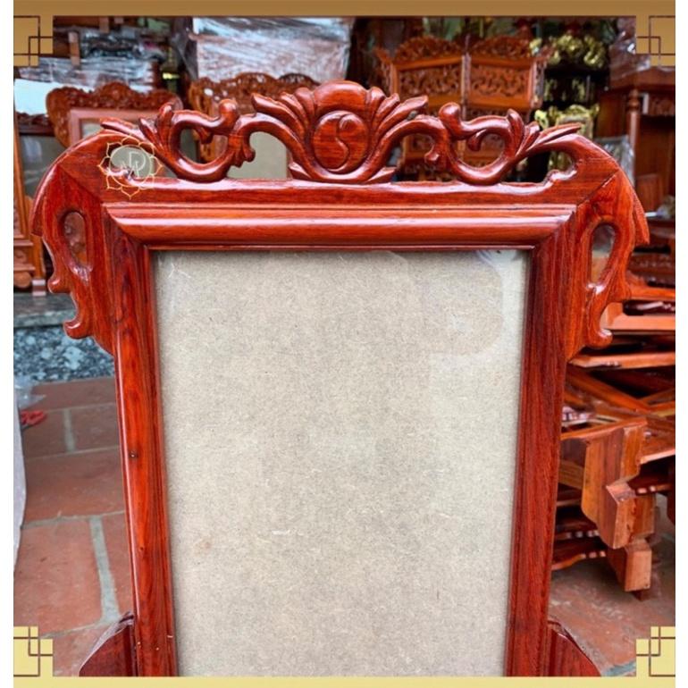 Khung ảnh thờ gỗ hương mẫu hoa lá tây