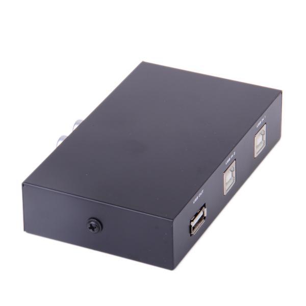 USB 2.0 Mini Sharing Switch Box Hub Dual Port For PC Scanner Printer