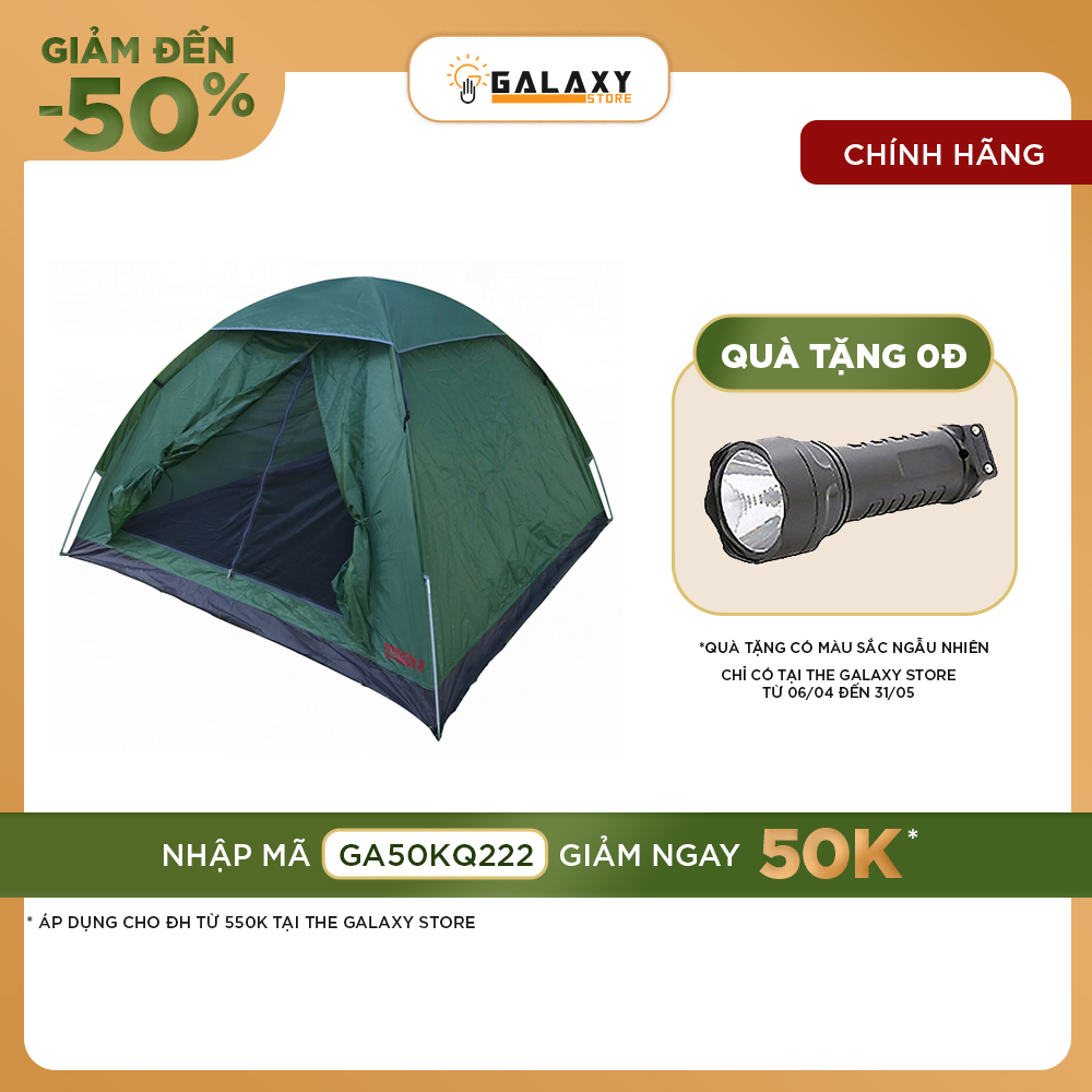 Lều 4 Người Phượt Cắm Trại Du Lịch Dã Ngoại Cao Cấp Galaxy Store GSL05 Tetragon 4P - Hàng Chính Hãng (Màu Ngẫu Nhiên) Kèm Quà Tặng